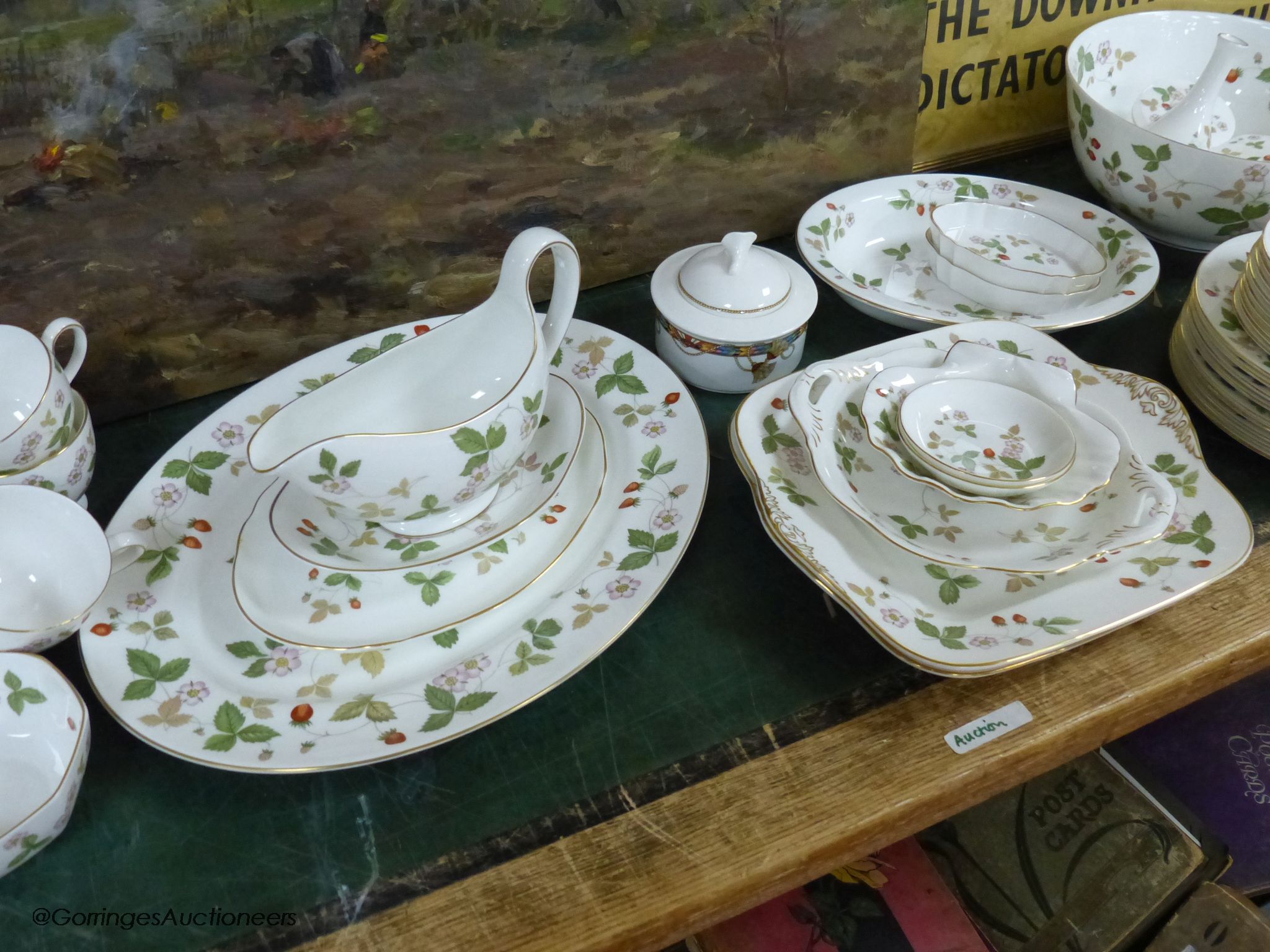 A Wedgwood wild strawberry tea and dinner service